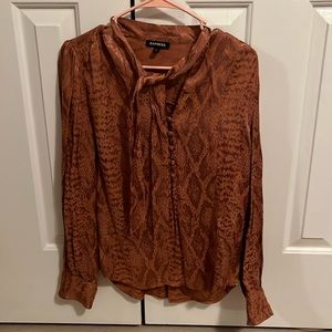 Express Rusty Orange/Copper Blouse